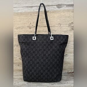 Authentic Gucci Denim Tote Shoulder Bag